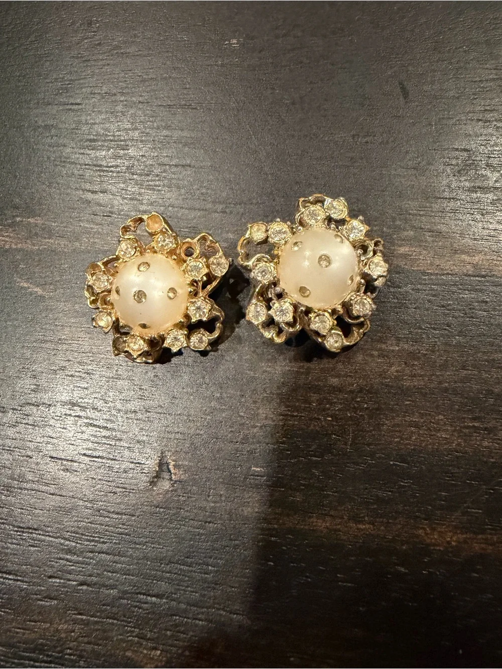 Floral cabochon  twin pins